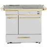 Cuisinière à bois Godin La châtelaine 6155 version rustique coloris blanc