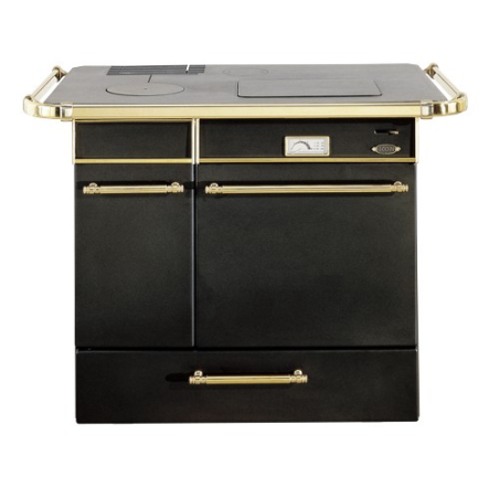 Cuisinière à  fioul Godin La châtelaine 6855 rustique émail noir