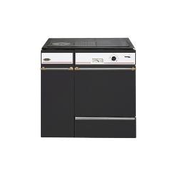 Cuisinière à fioul Godin La châtelaine 6855 rustique émail noir