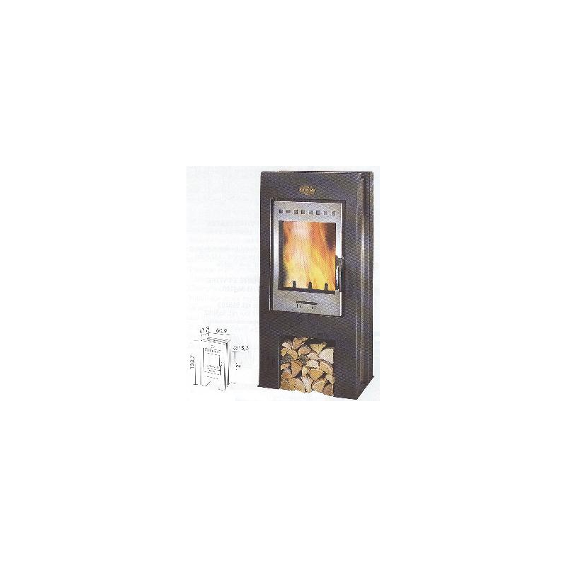 Insert Godin à bois insert 660106 peint anthracite