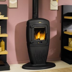 Poêle à bois MADRAS 389104 Finition fonte peint de GODIN
