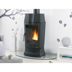 Poêle à bois LAPILLI 389118 Finition fonte noir anthracite de GODIN