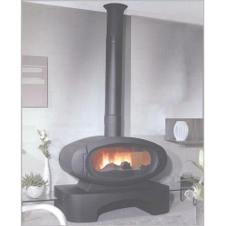 Poêle GODIN à bois et charbon tout fonte Le Régence 3755 peint anthracite