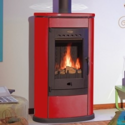 Poêle à bois MISTI PIED TOURNANT 389105 Finition fonte noir anthracite de GODIN