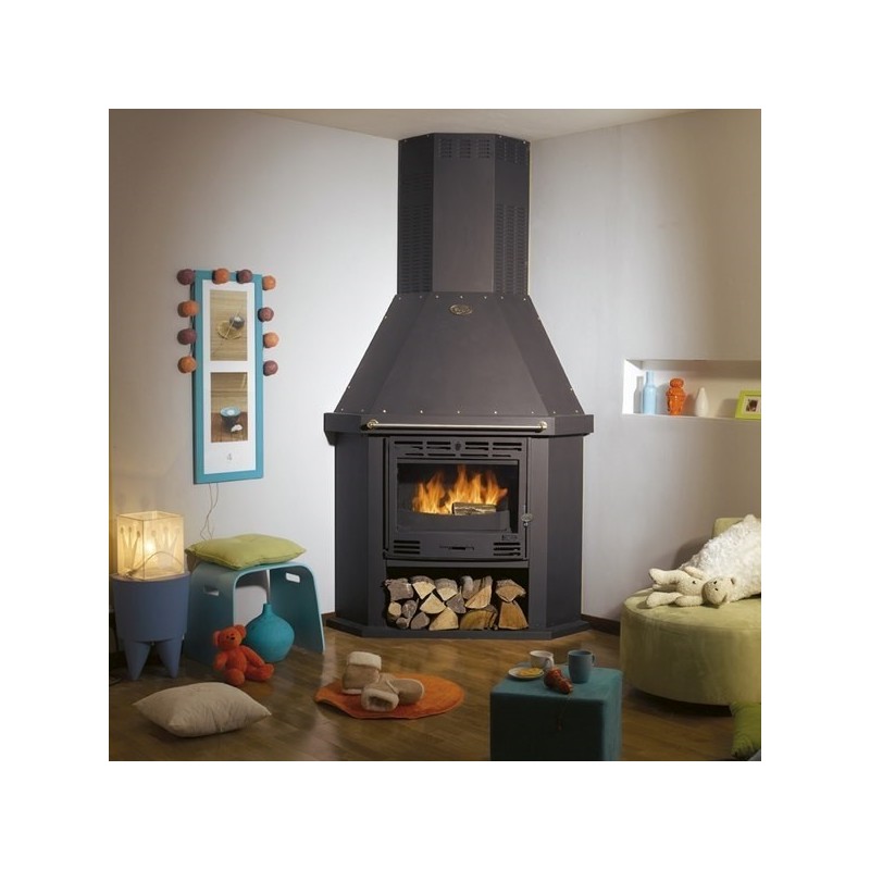 Insert GODIN à boisinsert 3164 peint anthracite