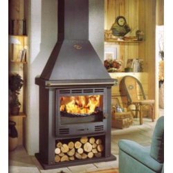 Poêle à bois CONSTANCE 630116 Finition fonte et céramique BLANC de GODIN