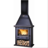 Poêle cheminée à bois CANTOU-2 680102 Finition acier de GODIN
