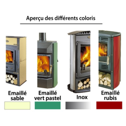 Poêle à bois BIODESIGN 369102 Finition acier ou inox de GODIN